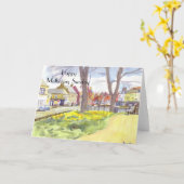 Front Street, Tynemouth Mothering Sunday Card. Karte (Gelbe Blume)