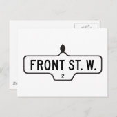 Front Street West, Toronto Street Sign Postkarte (Vorne/Hinten)