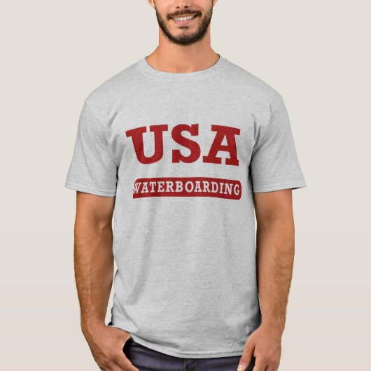 Front USA Waterboarding T-Shirt (Vorderseite)