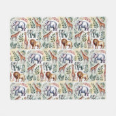 Front view features a playful pattern with cartoon fleecedecke (Vorderseite (Horizontal))