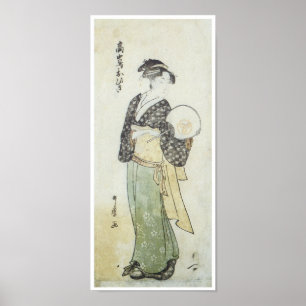 Front VIew von Ohisa, Utamaro, 1792 Poster