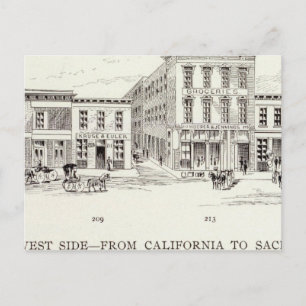 Front West Kalifornien und Sacramento Postkarte