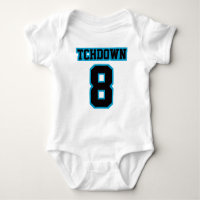 Front WHACK BLUE Bodysuit Football Jersey