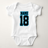 Front WHACK BLUE One Piece Football Jersey Baby Strampler (Vorderseite)