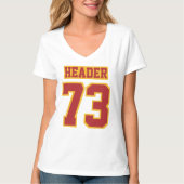 Front WHITE SCARLET RED GOLD Womens Hanes Nano T-S T-Shirt (Vorderseite)