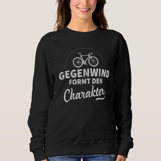 Front Wind prägt das Sprichwort Road Bike Sweatshirt (Vorderseite)
