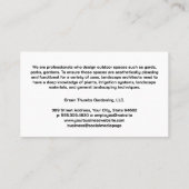 Front Yard Garden | Landscaping Flowers Visitenkarte (Rückseite)