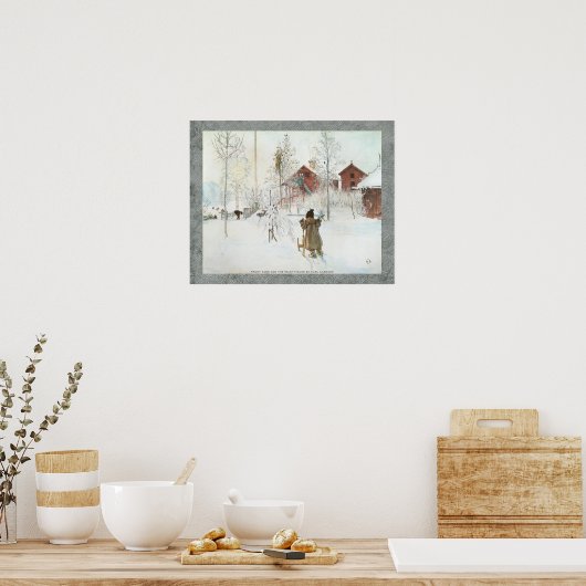 Front Yard und Wash House Carl Larsson 20x16 Poster (Küche)