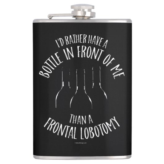 Frontal Lobotomy Flask Flachmann (Vorderseite)