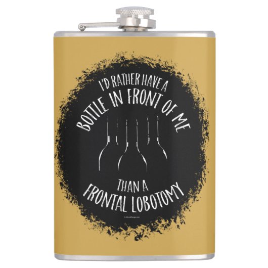 Frontal Lobotomy Flask Flachmann (Vorderseite)