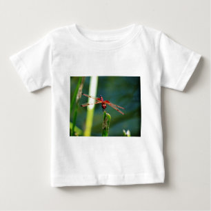 Frontal Red and Black Dragonfly Baby T-shirt