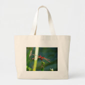 Frontal Red and Black Dragonfly Jumbo Stoffbeutel (Vorne)