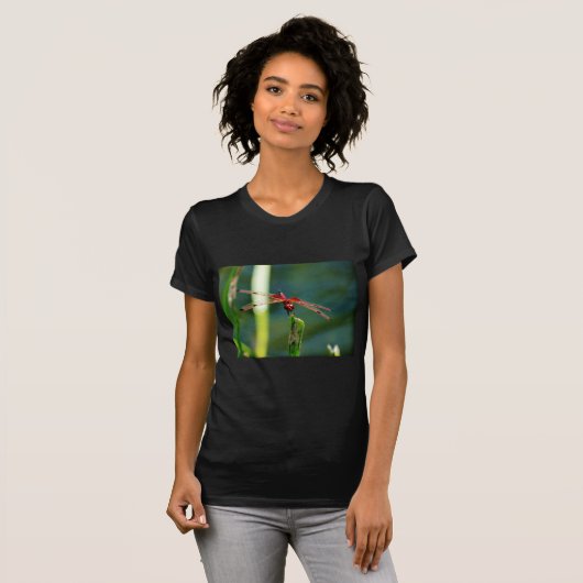 Frontal Red and Black Dragonfly T-Shirt (Vorne ganz)