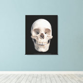 Frontalansicht des menschlichen männlichen Schädel Leinwanddruck (Insitu (Holzboden))