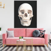 Frontalansicht des menschlichen männlichen Schädel Leinwanddruck (Insitu (Wohnzimmer))