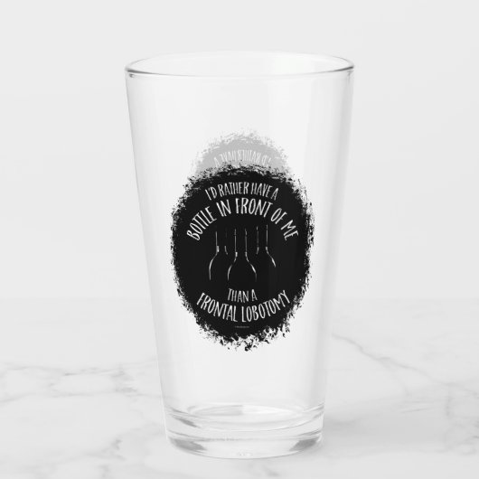 Frontallobotomie Glas (Rückseite)