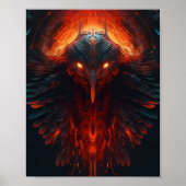 Frontalporträt eines Fantasy Außerirdischen Bird m Poster (Vorne)