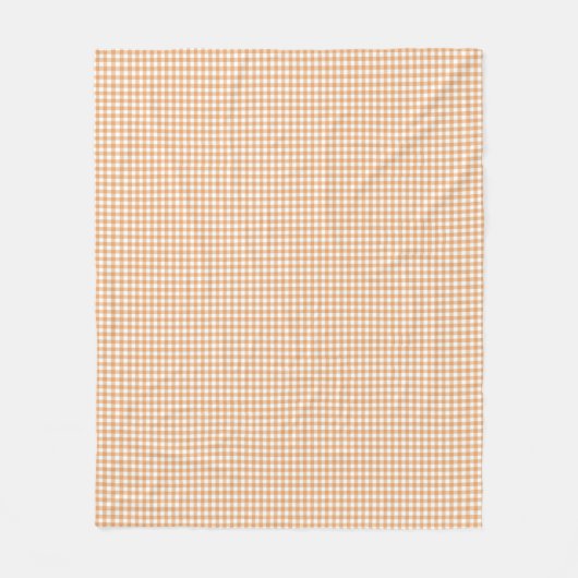 Frontansicht eines Stoffes mit warmem Orange  Fleecedecke (Vorderseite)
