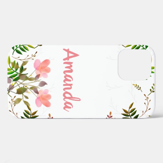 Fronten, Blätter und Blume Case-Mate iPhone Hülle (Rückseite (Horizontal))