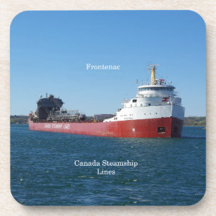 Frontenac-Set mit 6 harten Untersetzer aus Kunstst