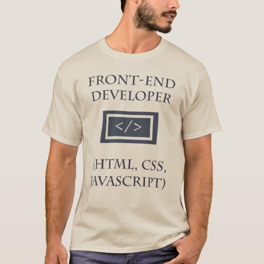 Frontend und Backend Developer T - Shirt (Vorderseite)