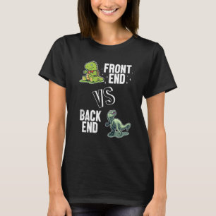Frontend VS Backend Developer Vollstapel-Software T-Shirt
