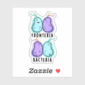 Fronteria Bacteria Funny Biology Pub Aufkleber (Blatt)