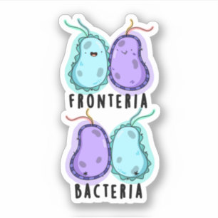 Fronteria Bacteria Funny Biology Pub Aufkleber