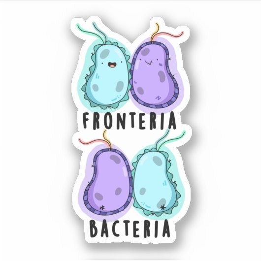 Fronteria Bacteria Funny Biology Pub Aufkleber (Vorderseite)