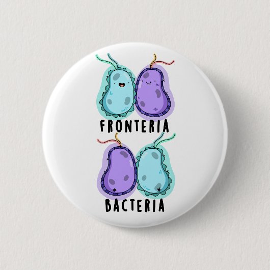 Fronteria Bacteria Funny Biology Pub Button (Vorderseite)