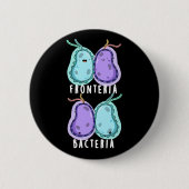 Fronteria Bacteria Funny Biology Pub Dark BG Button (Vorderseite)