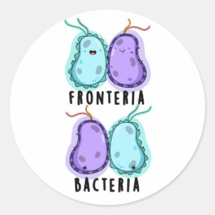 Fronteria Bacteria Funny Biology Pub Runder Aufkleber