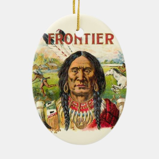 Frontier Cigar Advertising Keramikornament (Hinten)