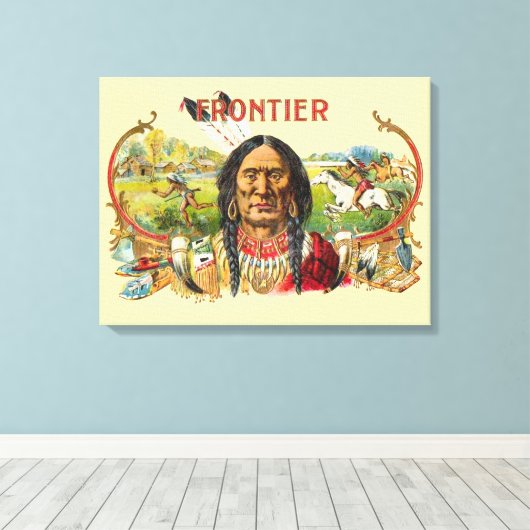 Frontier Cigar Advertising Leinwanddruck (Insitu (Holzboden))