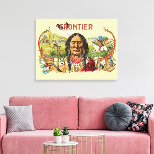 Frontier Cigar Advertising Leinwanddruck (Insitu (Wohnzimmer))