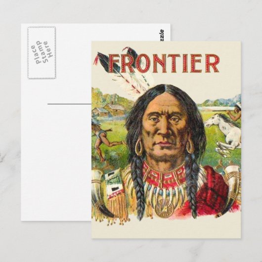 Frontier Cigar Advertising Postkarte (Vorne/Hinten)