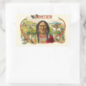 Frontier Cigar Advertising Rechteckiger Aufkleber (Tasche)