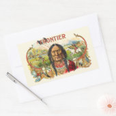 Frontier Cigar Advertising Rechteckiger Aufkleber (Umschlag)