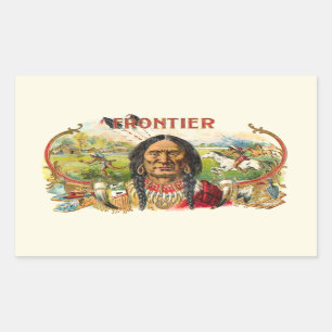 Frontier Cigar Advertising Rechteckiger Aufkleber