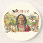 Frontier Cigar Advertising Sandstein Untersetzer (Vorne)