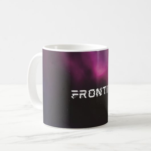 Frontier Coffee Tasse - Lila Space Dust Edition (Vorderseite Links)