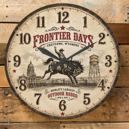 Frontier Days Festival Cheyenne Wyoming  Große Wanduhr
