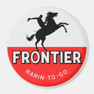 Frontier Gasoline Rarin'-to-go Vintage-Schilder Magnet