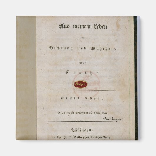 Frontispiece aus 'Out my Life Magnet (Vorne)