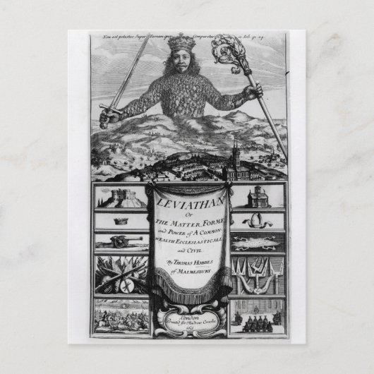 Frontispiece by Thomas Hobbes of Malmesbury Postkarte (Vorderseite)