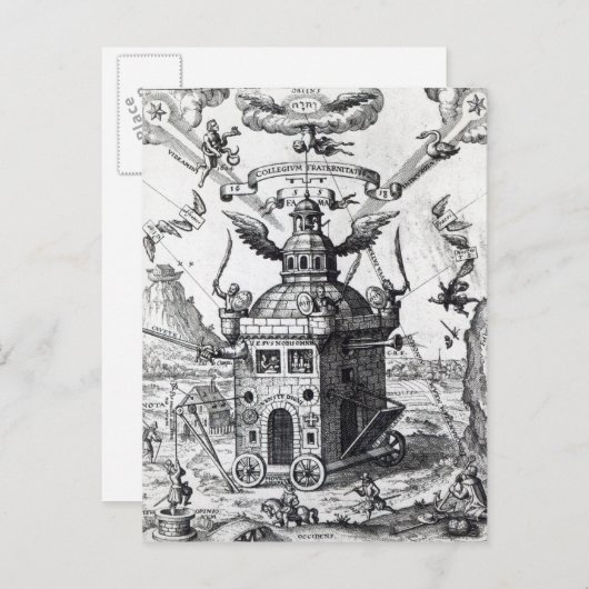 Frontispiece 'Collegium Fama Fraternitatis' Postkarte (Vorne/Hinten)
