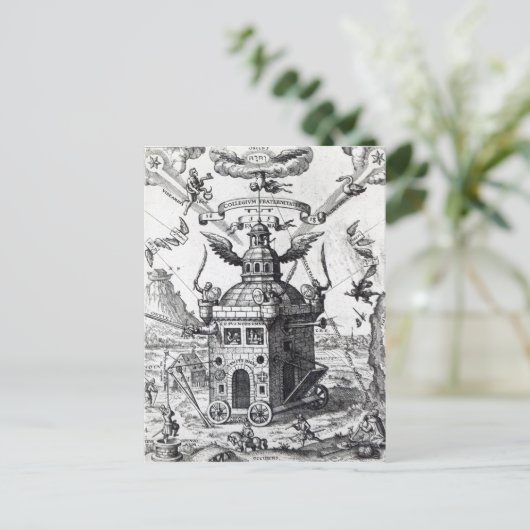 Frontispiece 'Collegium Fama Fraternitatis' Postkarte (Stehend Vorderseite)