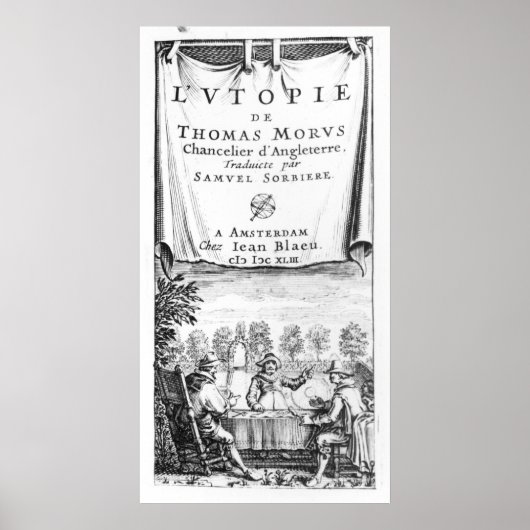 Frontispiece, 'Die Utopie von Thomas More' Poster (Vorne)