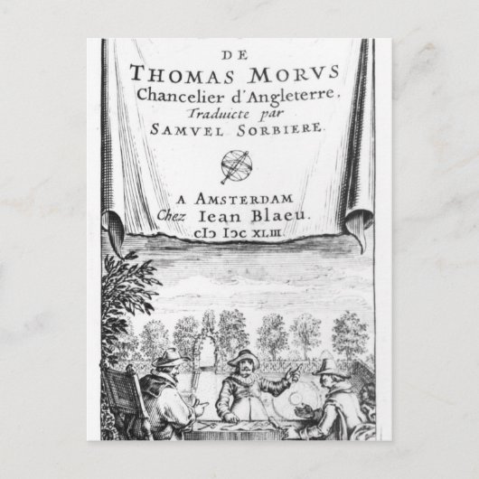 Frontispiece, 'Die Utopie von Thomas More' Postkarte (Vorderseite)