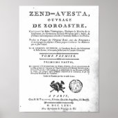 Frontispiece einer Ausgabe des 'Zend Poster (Vorne)